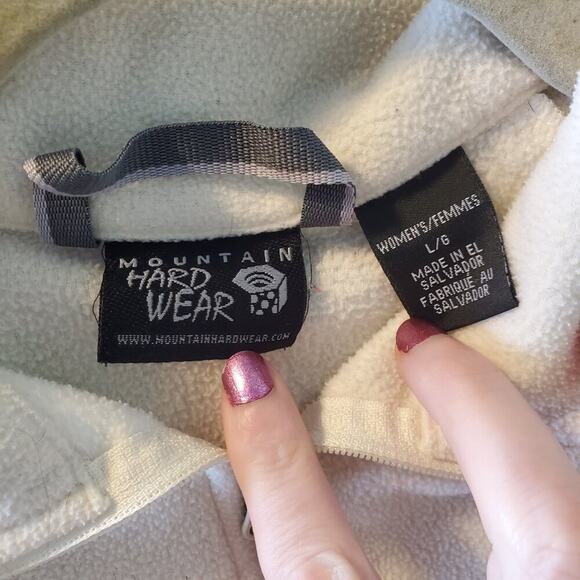 Mountain Hardware Ivory Fleece Quarter Zip Pullover Women's Size Large - Picture 7 of 11